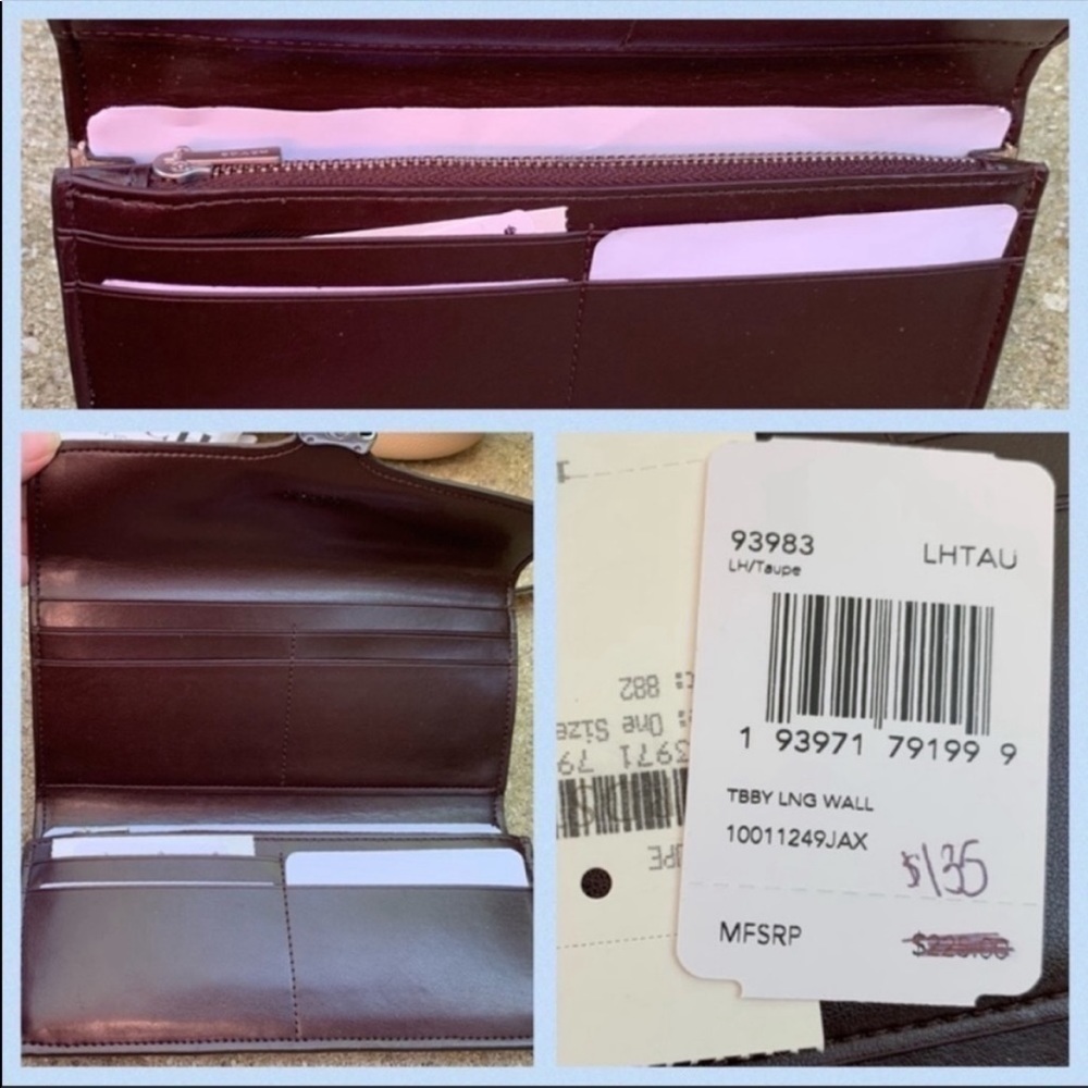 Coach Lora Whipstitch Light Taupe Wallet and Bag Set NWT - Picture 7 of 9